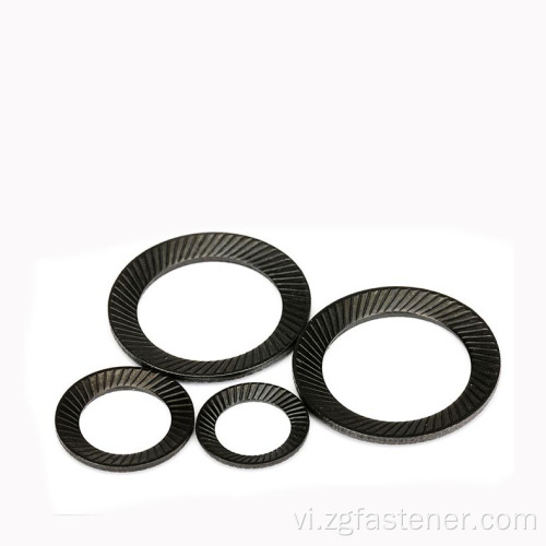 Knurling Lock Washer với oxit đen